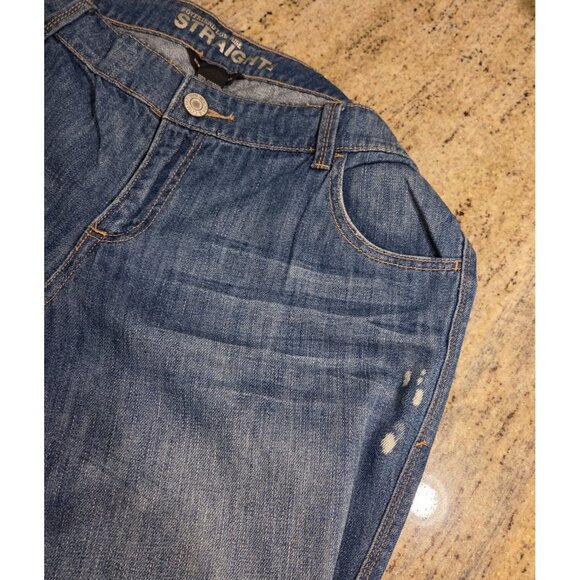 Lot of 2 New York & Co Boyfriend Low Rise Straight Leg Women sz 14 Jeans & Capri - Picture 7 of 16